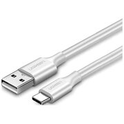  Кабель UGREEN US287 60120 USB-A 2.0 to USB-C Cable Nickel Plating 0.5m White 