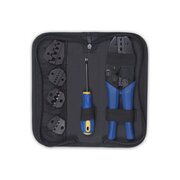  Набор электромонтажных инструментов Cabeus HT-TK-04 (инструмент обжимной для кабельных наконечников, отвертка, сменные  насадки 5 шт.) 