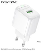  СЗУ BOROFONE BAS42A Potential single-port QC3.0 белый 