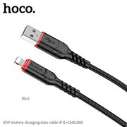  Дата-кабель HOCO X59 Victory charging data cable iP, 2м, черный 