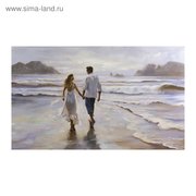  Картина на холсте "Влюблённые на берегу" 60*100 см (3674878) 