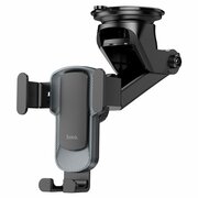  Автодержатель HOCO CA104 vertical and horizontal telescopic gravity vehicle holder черный, металик, серый 