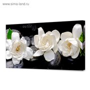  Картина на холсте "Белые цветы" 50х100 см (2614643) 