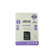  Карта памяти Aspor microSDHC 32GB Class10 UHS-I + adapter нс 
