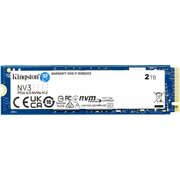  SSD KINGSTON NV3 2Тб (SNV3S/2000G) M.2(22x80mm), NVMe, PCIe 4.0 x4, 3D TLC, R/W 6000/5000MB/s, TBW 640, DWPD 0.3 