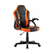  Кресло игровое BRABIX Shark GM-203 на колесиках, эко.кожа/сетка черно-оранжевый 