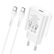  СЗУ HOCO N22 Jetta PD25W Type-C to Type-C, white 