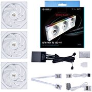  Комплект вентиляторов (3шт.) Lian Li Uni Fan TL LED 120 Reverse White /12RTL3W/ (G99.12RTL3W.R0) 120x124x28мм (PWM, ARGB, 200-2600 об/мин, 33dBa) 