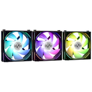  Комплект вентиляторов (3шт.) Lian Li Uni Fan AL120 V2 Black /UF-AL120V2-3B/ G99.12ALV23B.R0/ 120x120x28мм (PWM, ARGB, 250-2000 об/мин, 28.7dBa) 