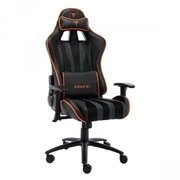  Кресло игровое ZONE 51 Gravity Z51-GRV-BO на колесиках, эко.кожа/замшевая ткань, черный/оранжевый 