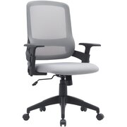  Кресло Cactus CS-MC313-BKGY черный/серый сетка/ткань низк.спин. крестов. пластик пластик черный 