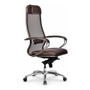  Кресло МЕТТА Samurai SL-1.04 MPES z312421712 на колесиках, сетка, темно-коричневый 