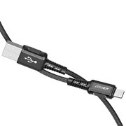  Кабель ACEFAST C1-02 USB-A to Lightning aluminum alloy charging data cable Black 