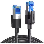  Кабель UGREEN NW153 80431 Cat8 CLASSⅠF/FTP Round Ethernet Cable With Braid 2m Black 