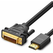  Кабель UGREEN HD106 30116 HDMI Male To DVI24+1 Round Cable 1m Black 