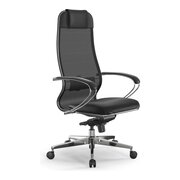  Кресло МЕТТА Comfort S Infinity Easy Clean (z509325745) на колесиках, сетка/эко.кожа, черный/черный 