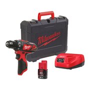  Дрель-шуруповерт Milwaukee M12 BDD-201C (4933479439) 1АКБ+ЗУ 