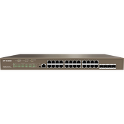  Коммутатор управляемый в стойку IP-COM G5328P-24-410W, PoE, 24*1Gbit RJ45, 4*1Gbit SFP, 1-24PoE, console port, 130W PoE 