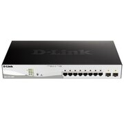  Управляемый L2 коммутатор D-Link DGS-1210-10MP/FL2A с 8 портами 10/100/1000Base-T и 2 портами 1000Base-X SFP 