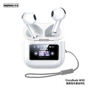  Наушники bluetooth REMAX W20 Touch Screen Music& Calling ENC Earbuds CozyBuds белый 