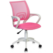  Кресло Бюрократ CH W696 (СH W696 pink) на колесиках, сетка/ткань, розовый 
