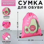  Болоневая сумка для обуви Cute meow, 33х43х0,5 см (5984637) 