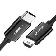  Кабель UGREEN US242 50445 USB -C 2.0 Male To Mini USB 5Pin Male 28+24AWG 1m Black 