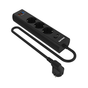  Сетевой фильтр Philips CHP4336BA/51 2м, 3 розетки черный (коробка) 