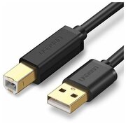  Кабель UGREEN US135 10351 USB 2.0 AM to BM Print Cable 3m Black 