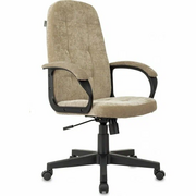  Кресло руководителя Бюрократ CH 002 Fabric песочный Light-21 крестов. пластик 