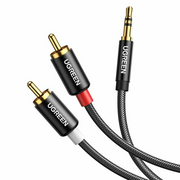  Кабель UGREEN AV116 10590 3.5mm Male To 2 RCA Male Cable 3M Black 