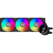 СВО PcCooler DA360 Pro ARGB Digital BK (300W, 360mm, LED temp., Black, Fans 3x120mm, 75.8CFM, 33.7dBA, 2200RPM) 