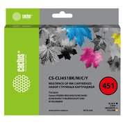  Картридж струйный Cactus CS-CLI451BK/M/C/Y черный/голубой/желтый/пурпурный набор (40.8мл) для Canon MG6340/5440/IP7240 