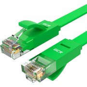  Патч-корд Greenconnect Prof GCR-LNC625-7.5m плоский прямой 7.5m, UTP медь RJ45, кат.6, зеленый 