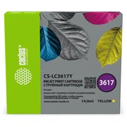  Картридж струйный Cactus CS-LC3617Y желтый (14мл) для Brother MFC-J2330DW/J2730DW/J3530DW/J3930DW 