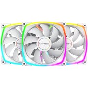  Вентилятор Montech AX120 ARGB (AX120 PWM White 3 in 1) 120х120x25 белый 4-pin (упак. 3шт) Ret 