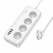  Удлинитель HOCO AC21 Sunlight 4-bit1C3A desktop socket L-1.5M белый 