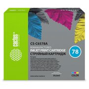 Картридж струйный Cactus CS-C6578A №78 многоцветный (39мл) для HP DJ 916c/920/920c/920cvr/920cw/920cxi/930/930c/930cm/930p/932c/935c/940/940c/940cvr 