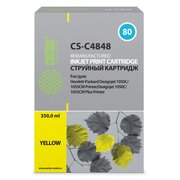  Картридж струйный Cactus CS-C4848 №80 желтый 400мл для HP DJ 1050C/1055CM/1000 