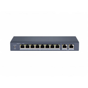  Коммутатор неуправляемый HiWatch DS-S1008P 8x100Мбит/с 2x1Гбит/с 8PoE+ 60W 