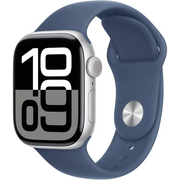  Smart-часы Apple Watch Series 10 MWWA3LW/A 42мм OLED корп.серебристый Sport Band рем.синий разм.брасл.:130-180мм 