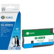  Картридж струйный G&G GG-3ED67A 712 голубой (29мл) для HP DesignJet T650/T630/T250/T230/T210/Studio Plotter Printers 