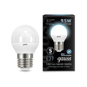  Лампа GAUSS E27 105102210 LED шар 9.5Вт одна шт. 