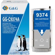  Картридж струйный G&G GG-C9374A серый (130мл) для HP HP Designjet T610, T770, T790eprinter, T1300eprinter, T1100, T1100PS, T1120, T1120PS, T1200 