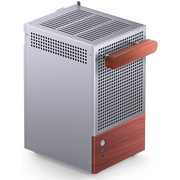  Корпус JONSBO T6 Silver без БП, боковая панель из закаленного стекла, mini-ITX, серебристый 