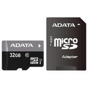  Карта памяти microSD A-DATA AUSDH32GUICL10-RA1 32GB microSDHC Class 10 UHS-1 (SD адаптер) 