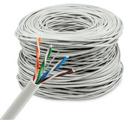  Кабель сетевой Buro BU-CCA-050 UTP 4 пары cat5E solid 0.50мм CCA 305м серый 