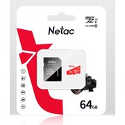  Карта памяти microSDHC Netac P500 Eco NT02P500Eco-064G-R 64GB (с SD адаптером) 