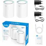  Бесшовный Mesh роутер Cudy M1300 (2-Pack) AC1200 10/100/1000BASE-TX белый 