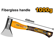  Топор Ingco HAX0811000,1000г, 430мм, ручка фибергласс, нескольз. 